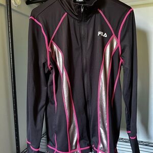 Fila Sport Black Jacket with Pink Highlights